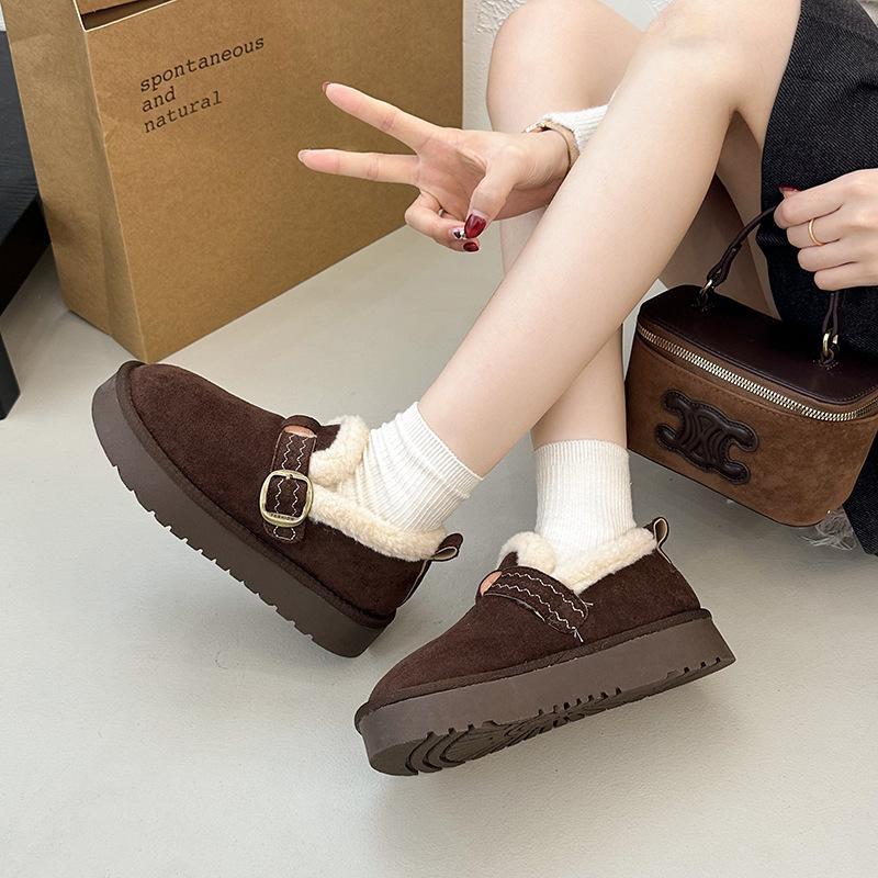 Retro All-inclusive Thick-soled Snow Boots 2025 New Winter Velvet Boken Shoes Fluffy Northeast Warm Cotton Shoes