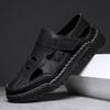 Fashion Male Casual Leather Summer Shoes Versatile Men's Sandals Durable Handmade Stitching Besch Shoes Non Slip Roma Footwear Sandals