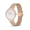 Danielwellingteon Crystalline Bezel Melrose Women'S Rose Gold Metal Wristwatch