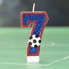 Football creative digital candle cake birthday decoration candle