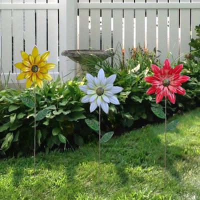 Garden Decor for Outside, Metal Flowers Decorative Garden Stakes for Decor, Yard Garden Decorations for Outdoor Lawn Porch Patio