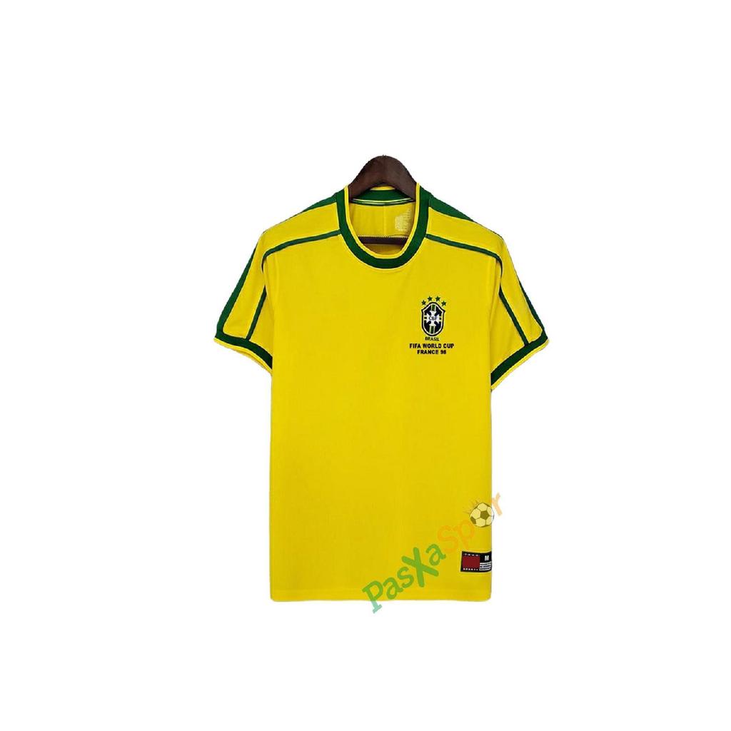 Professional Imported Quality Nostalgia Brazil 1998 World Cup Final Ronaldo Home Retro Jersey