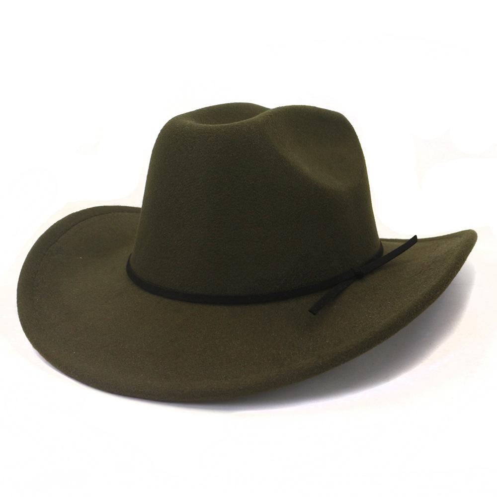 Winter Herbst Western Cowboy Hut Für Frauen Männer 8CM Birm Gentleman Jazz Caps Cowgirl Kirche Hüte sombreros de vaquero