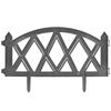 Palisade garden fence graphite border set of 12 pieces 50x30 cm