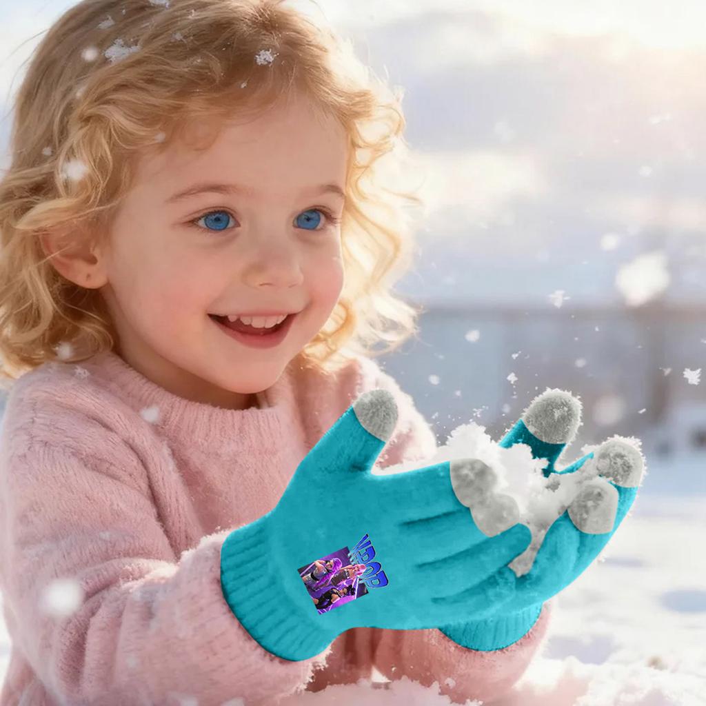 Children's Woolen Finger Gloves Smartphone Screen Gloves