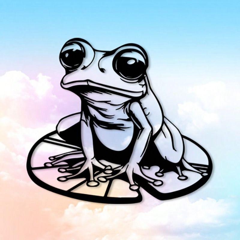 

Antique Metal Wall Frog Sculpture