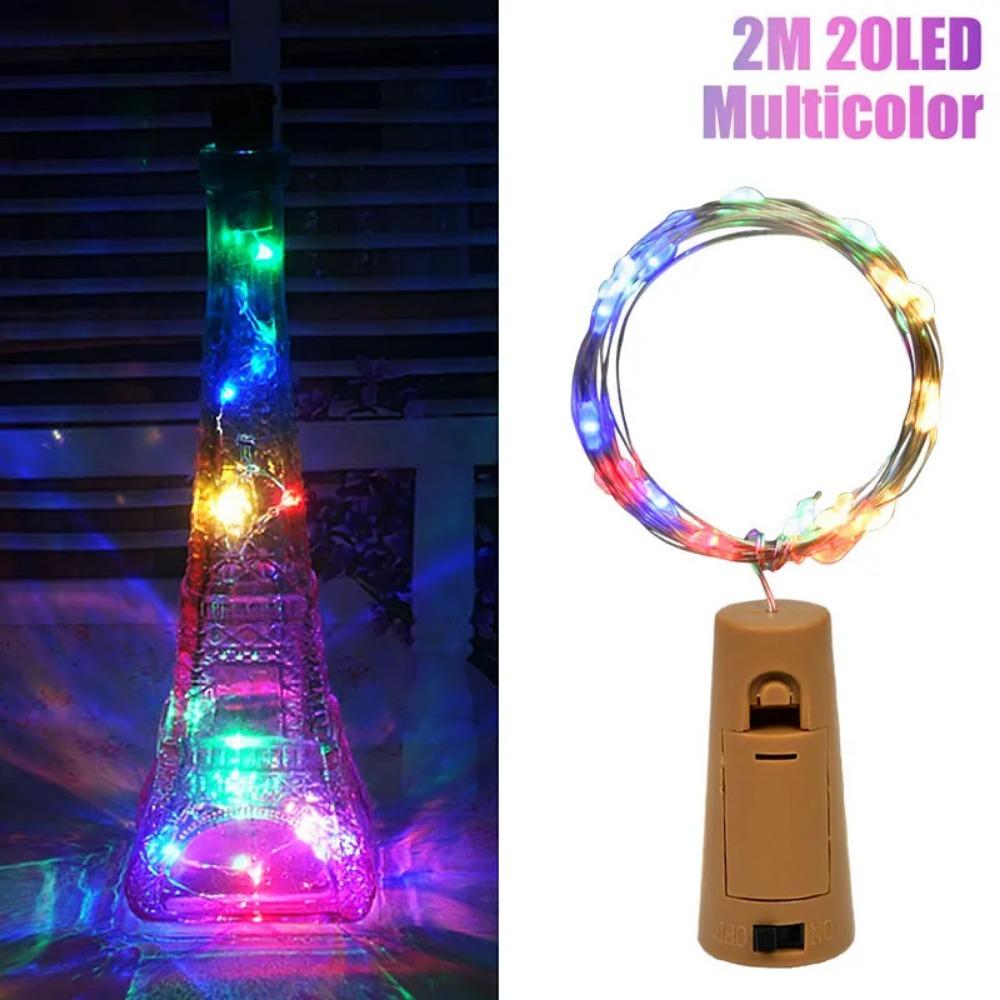 2M 20 LED Světla na láhev Víla světla Korková náladová světla Noční světlo na láhev vína pro párty, zahradu, Vánoce, svatební dekoraci