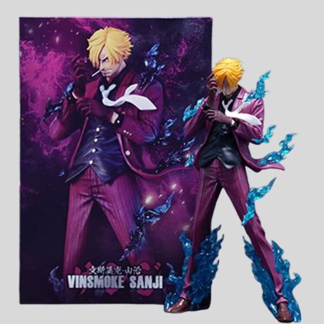 

One Piece character Monkey D. Hill figurine set. Monkey D. Hill s anime model of the Ghost Island Flame character. 25cm