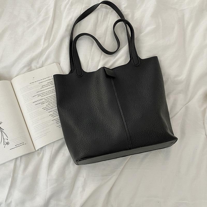 

Retro Simple Shoulder Bag Women S Summernewest All-Match Fashion Soft Leather Large Capacity Underarm Bag Handbag