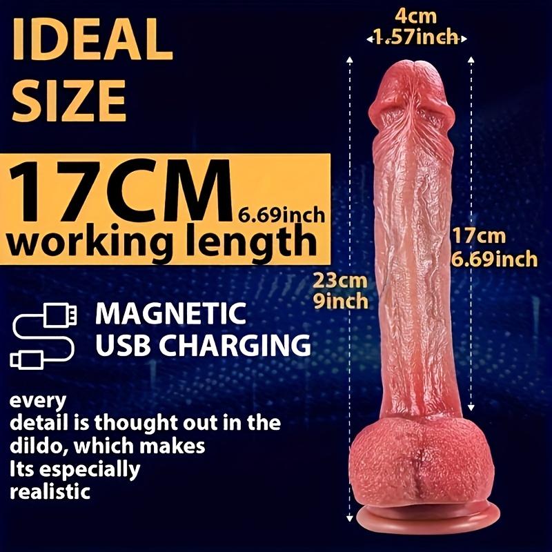 8.66" 4-in-1 Vibrator,10 Vibration Modes,Extendable & 360° Rotatable, Remote-controlled Heating,Liquid Silicone, Rechargeable, Sex Toy, Novelty Gift.