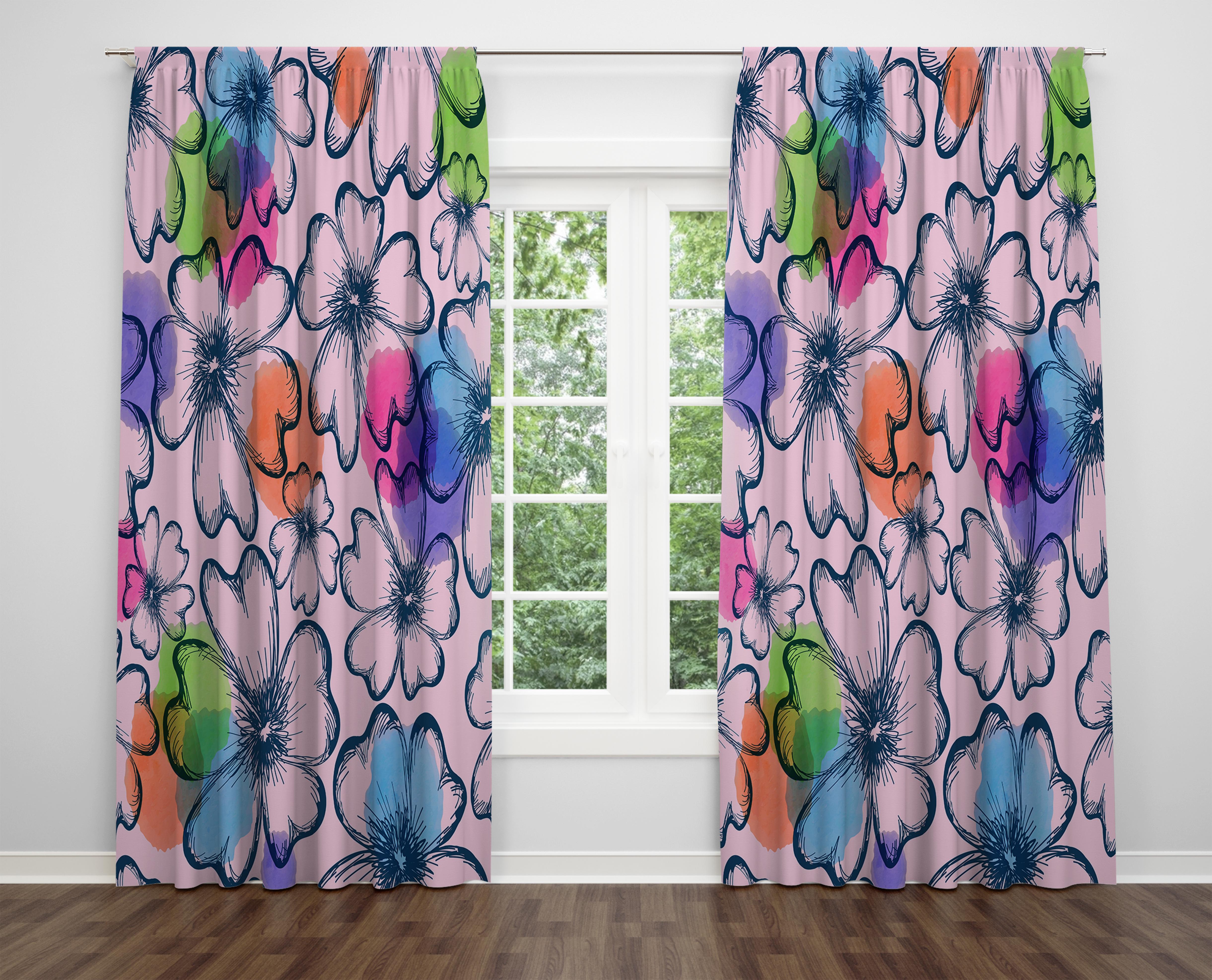 

Декоративний дизайн, високоякісна бавовняна тканина, ви можете вибрати одну або подвійну фіранку з крила 1 piece різнокольоровий