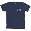 Alpha Sigma Phi Bella + Canvas TASCHE Marineblau T-Shirt Bruderschaftsbuchstaben T-Shirt NEU