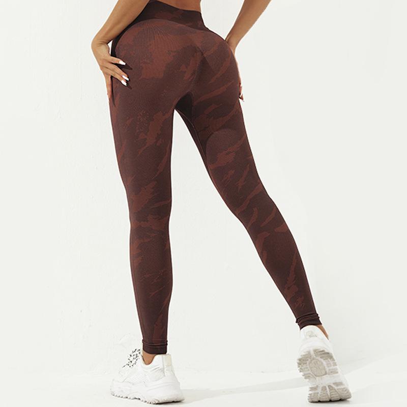 

Бесшовные принтованные леггинсы для йоги с высокой талией и эффектом подтяжки ягодиц - Эластичные и дышащие для фитнеса и бега Large