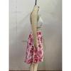 Women's Summer Slip Dress Slim Hollow Floral Print Patchwork Dress