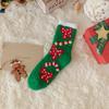 Christmas Gifts: Coral Fleece Socks for Men and Women, Mid-calf, Christmas Eve, Autumn and Winter Couples, Red Long Stockings