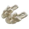 Exquisite! Gentle! Old Money~ INS Fairy Night Wind Fluffy Slippers Autumn and Winter Lazy One-word Drag Non-slip French Style