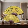 Folding Fan Chinese Style Summer 10inch Ancient Style Fan Men's Silk Cloth 2026 New Model Summer Bamboo Fan Hanfu Portable Fan