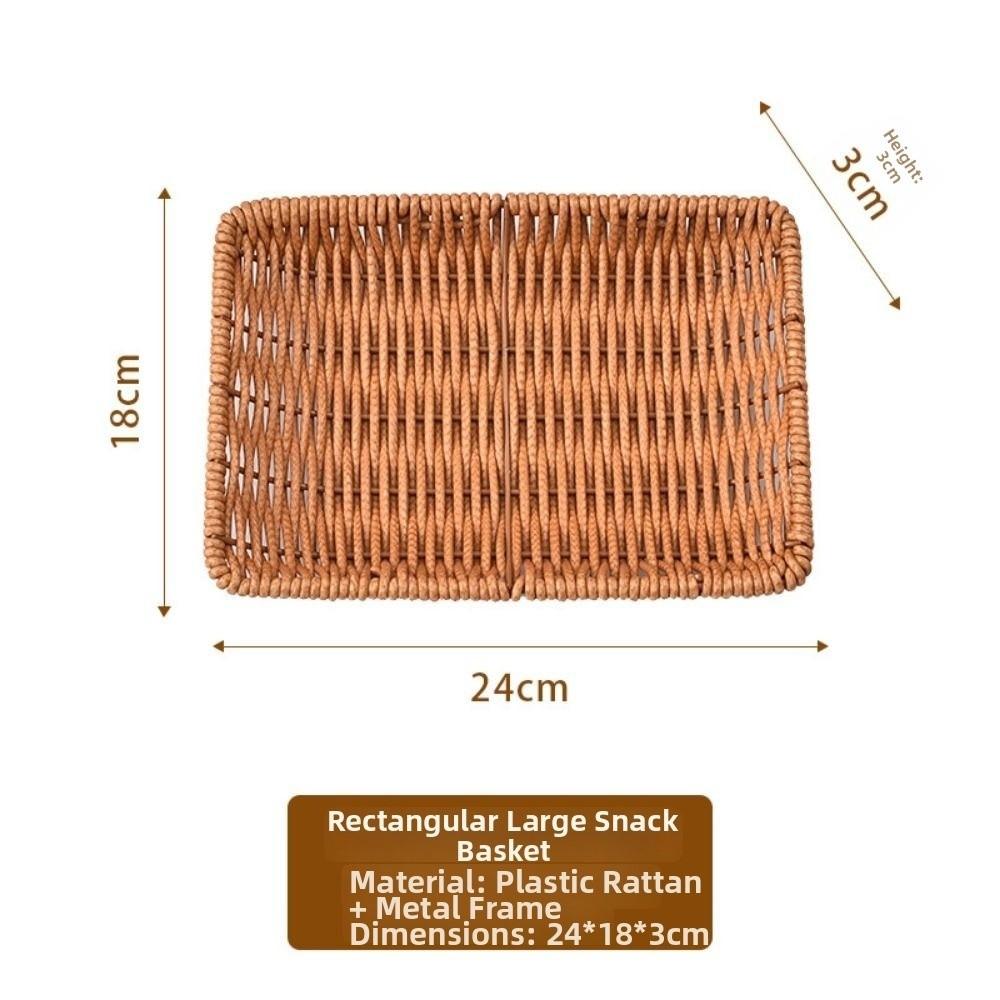 Retro Gewebte Imitation Rattan Obstschale Hochzeitsbonbon Blumenaufbewahrung