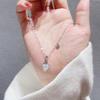 White Mother of Pearl Heart S925 Sterling Silver Necklace - Elegant and Versatile Clavicle Chain with a Niche Luxury Design for Women