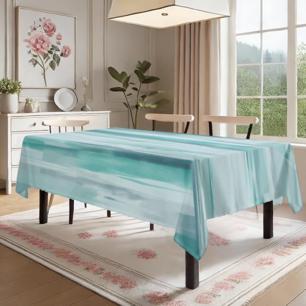 Tovaglia Rettangolare con Onda Oceanica Astratta per Decorazione Tavola Festa Festiva Tovaglia Impermeabile Riutilizzabile per Tavolo Cucina Sala da Pranzo