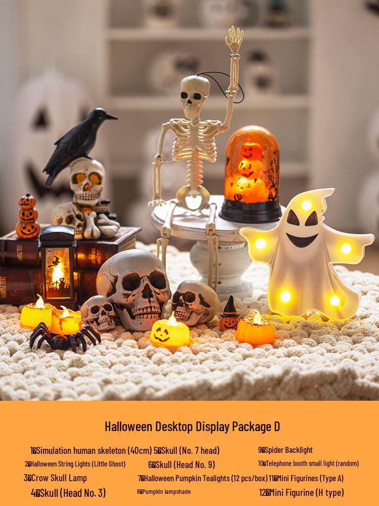 Halloween Glow-in-the-Dark Pumpkin Lantern Set for Party Decorations