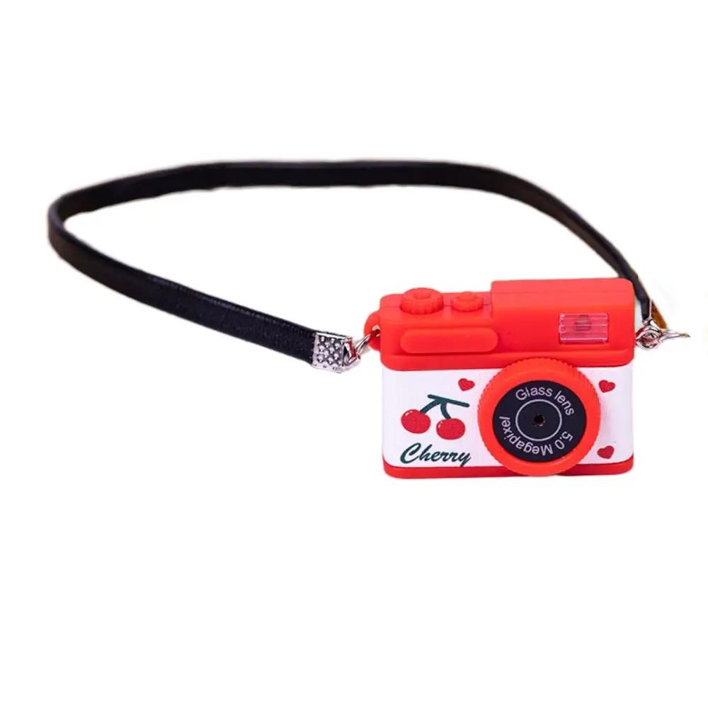 Multicolor Dolls Camera Plastic Shutter and Flash Dollhouse Camera Doll Accessories Dollhouse Miniature Camera