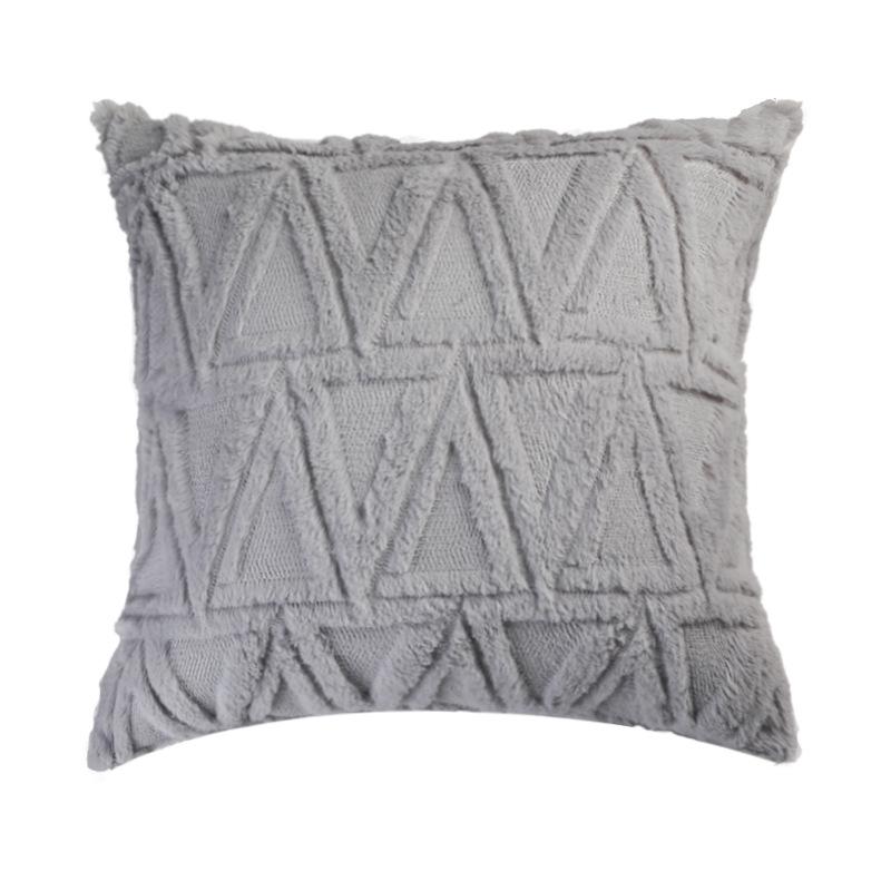 

Simple Gray Soft Pillow Cover 45X45 Solid Color Geometric Pattern Pillowcase Decorative Pillows for Sofa Cushion Covers 45x45cm