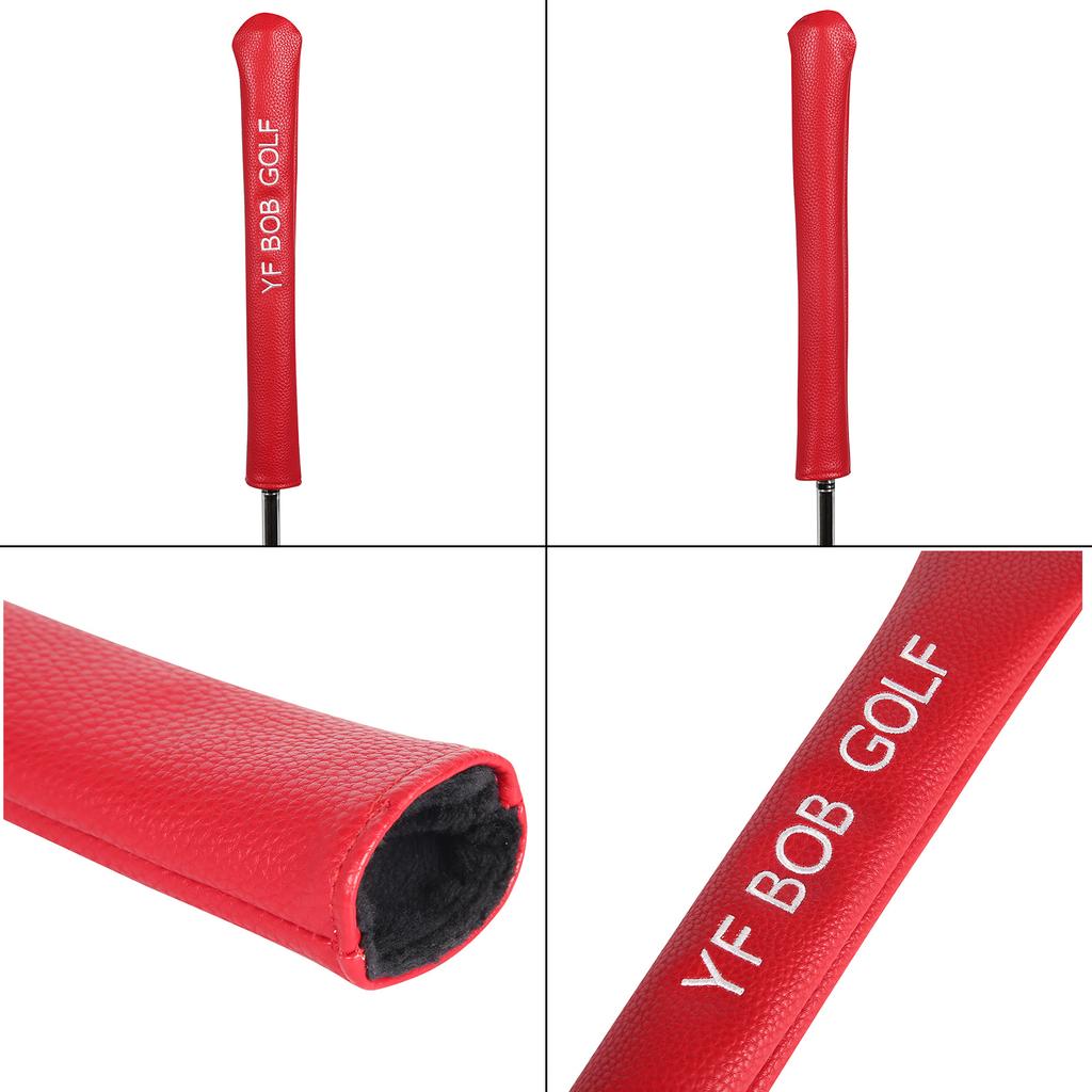 PU Leather Golf Alignment Stick Protective Cover Case Golf Alignment Head Cover Holder Hold Golf Sticks for Men Women