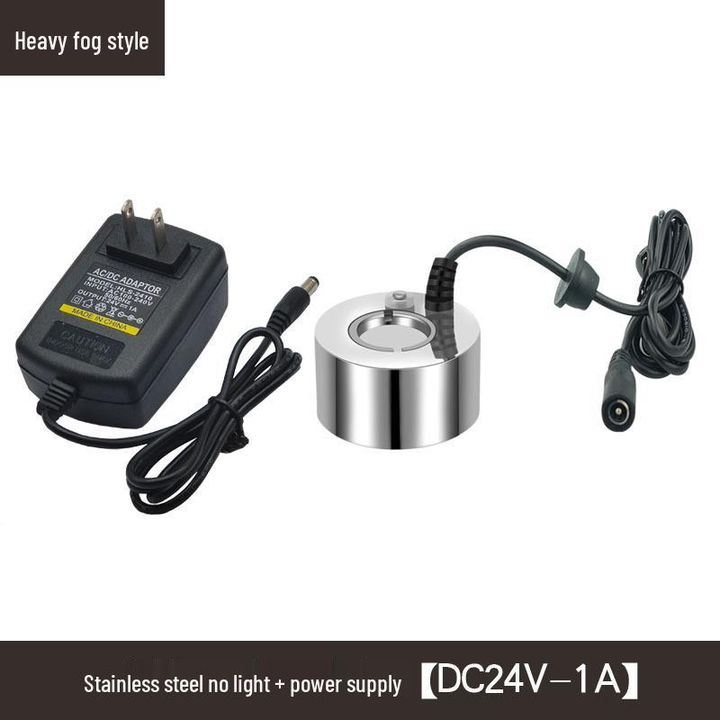 Colorful Lights 24V Fog Maker with Large Mist Output and Water Shortage Auto-Off for Aquariums and Rockeries