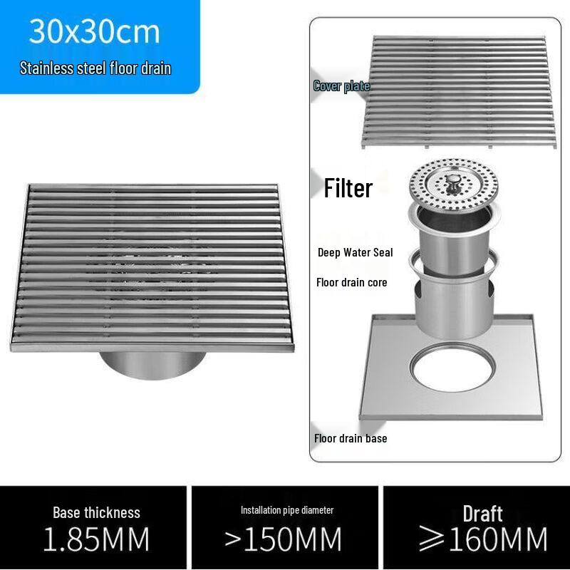 Wutuo Stainless Steel Outdoor Rooftop Floor Drain