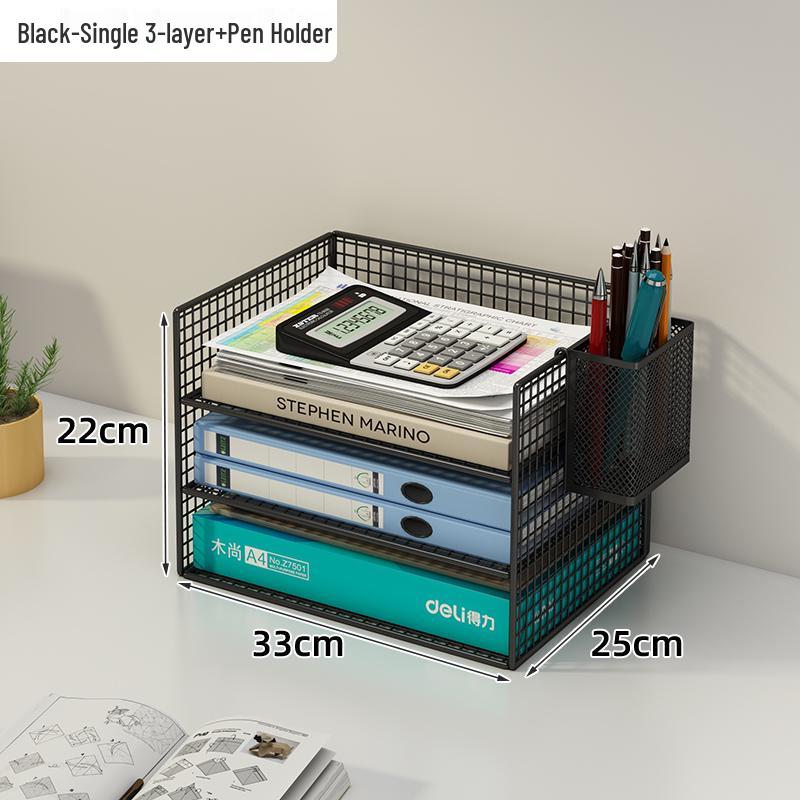 Multi-layer Desktop File & Bookshelf Organizer