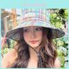 Vintage Checkered Fisherman Hat For Women Summer Sun Protection And Style