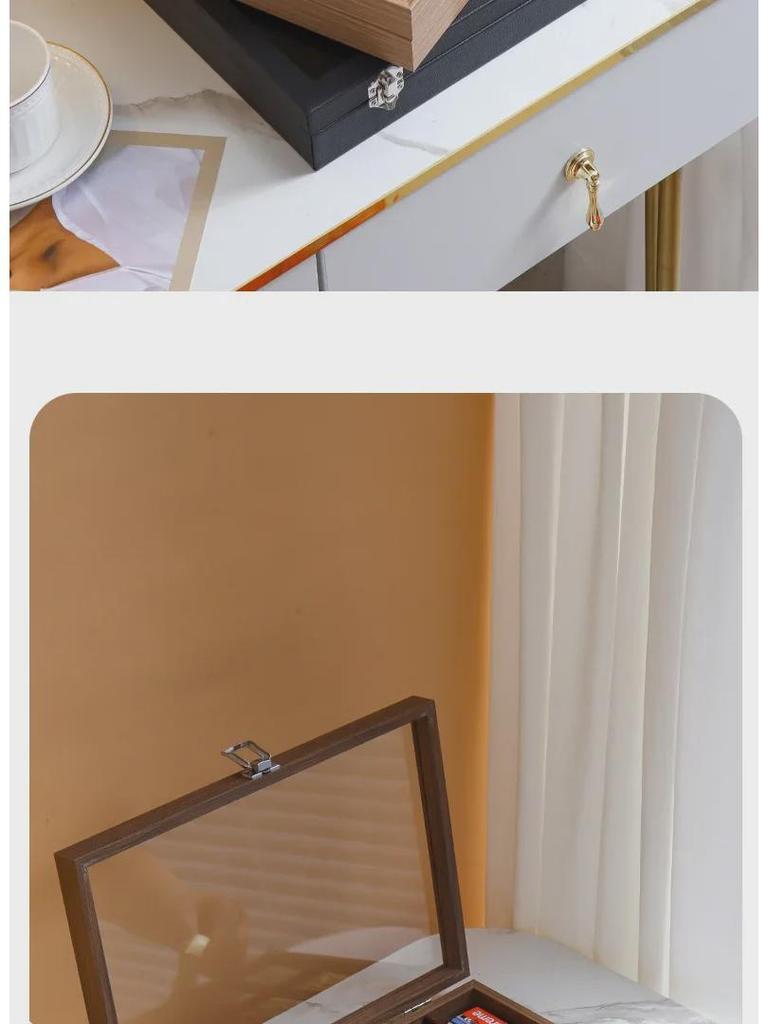 Windproof Lighter Display & Storage Box, Transparent Dustproof Cover, Large Capacity