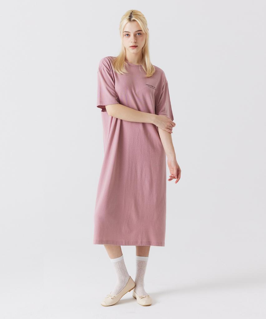 AWESOME STUDIO Digital Flower Long Dress Indie Pink