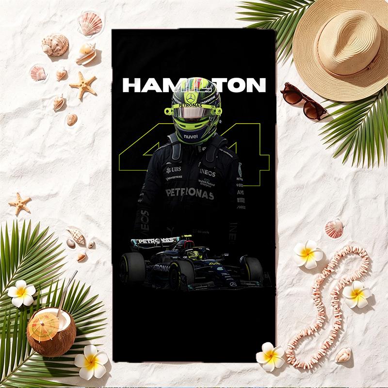 Lewis Hamilton Soft Beach Towel Stylish Beach Pool Towel for Summer Seaside Vacation Travel