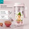 Star People Large Simple Lily Straw Water Cup - High Capacity Plastic Coffee Cup for Girls
