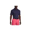 Under Armour Solid Color Golf Short Sleeve Polo Shirt Men Tops Dark-Blue 1378673-410