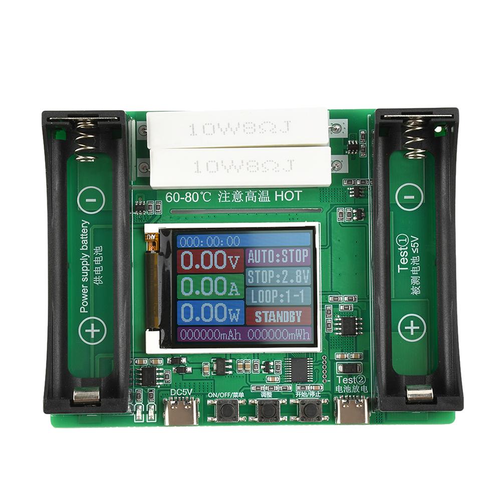 DC5V Battery Capacity Tester 18650 Battery Capacity Internal Resistance Measuring Module LCD Display Type-C Power Detector