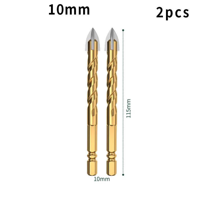 Tile Drilling Drill Bit Glass Cement Concrete Metal Marble Special High Hardness Four-Edged Alloy Drill Bit Dry Drilling 5-12mm