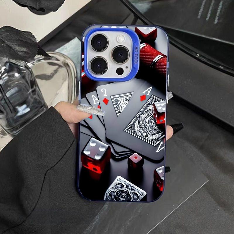 Trendy Poker Pattern Laser IMD Phone Case for Samsung Galaxy A26 A25 A24 A36 A56 A55 A54 S26 S25 Ultra S24 FE S23 S22 Plus Cover