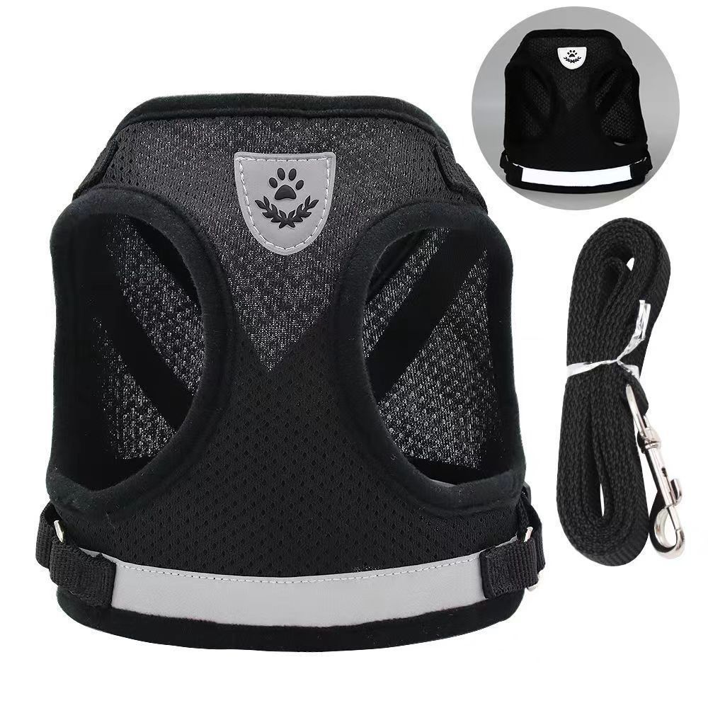 Polyester Pet Chest Strap Mesh Pet Vest Harness Dog Cat Accessories Cat Dog Harness  Pet