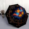 1pc Enchanted Butterfly Mandala Umbrella with Plastic Handle,Suitable for All Seasons UmbrellaPT548