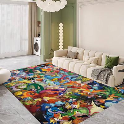 Roztomilý P-Pokemones Anime Kuchyňská rohož Levnější Protiskluzová Moderní Obývací pokoj Balkon Tištěný Moderní Domácí Dekor