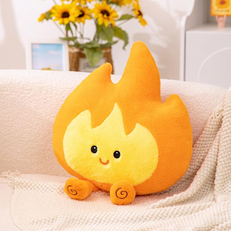 45cm Vuur Pluche Speelgoed Kussen Kawaii Schattige Pluche Pop Bank Kussen Zacht Knuffel Speelgoed Pop Kerst Verjaardagscadeau Voor Kinderen