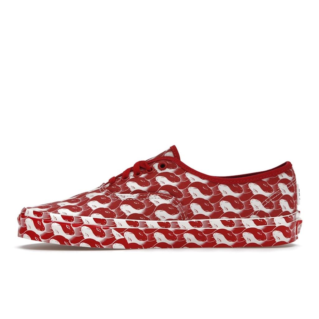 Opening Ceremony x Vans Authentic Snake Checker Sneakers Unisex Rosso True-White VN0A348A43Z