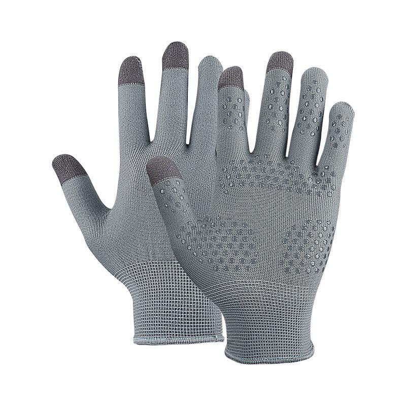 Thin Spring/Autumn Cycling Gloves: Non-Slip Silicone, Three-Finger Touchscreen, Breathable One Size