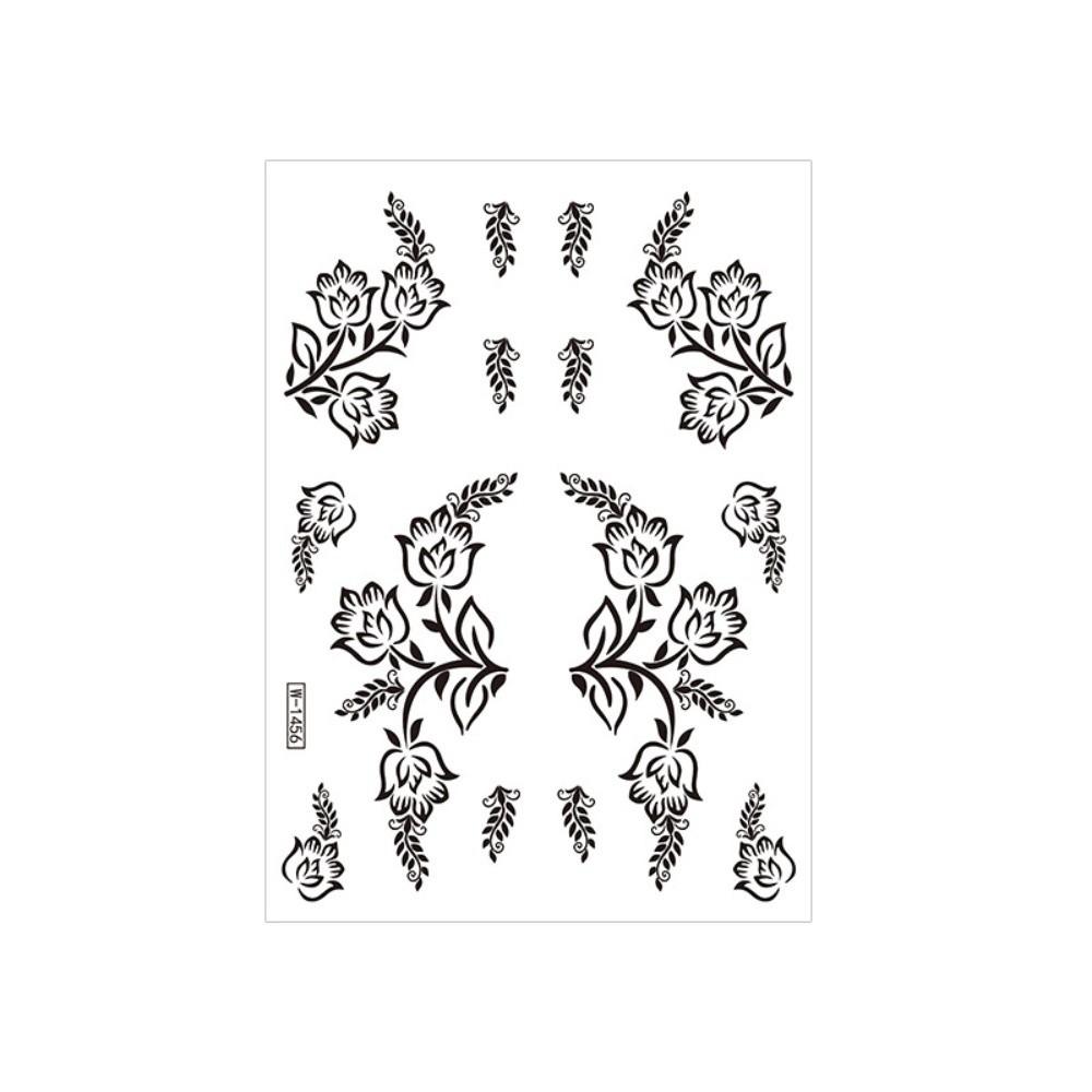 India Mehndi Flower Henna Temporary Tattoo Fake Body Art Sticker  Women/Lady/Girl