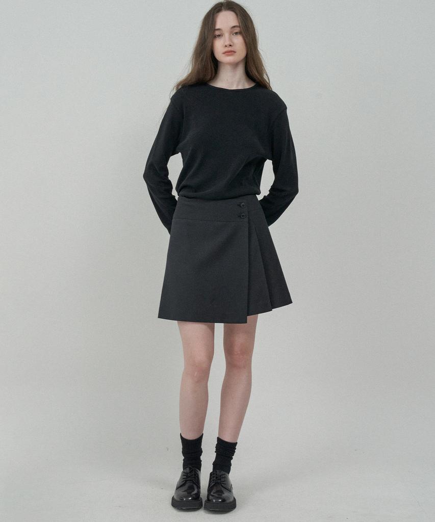 Mot Essential Wrap Skirt - Dark Gray