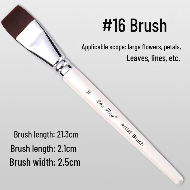 17-Piece Face Painting Brush Set: Hook Line, Embossing, Row, Flat, Oblique, Petal Brushes