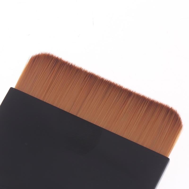 Portable Traceless Soft Flat Foundation Brush Set Ultra-Thin With Built-In Mirror One-Character Design Flawless Base Makeup